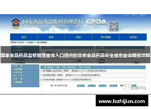 国家食品药品监督管理查询入口提供的各类食品药品安全信息查询服务详解 国家食品药品监督管理查询入口提供的各类食品药品安全信息查询服务详解